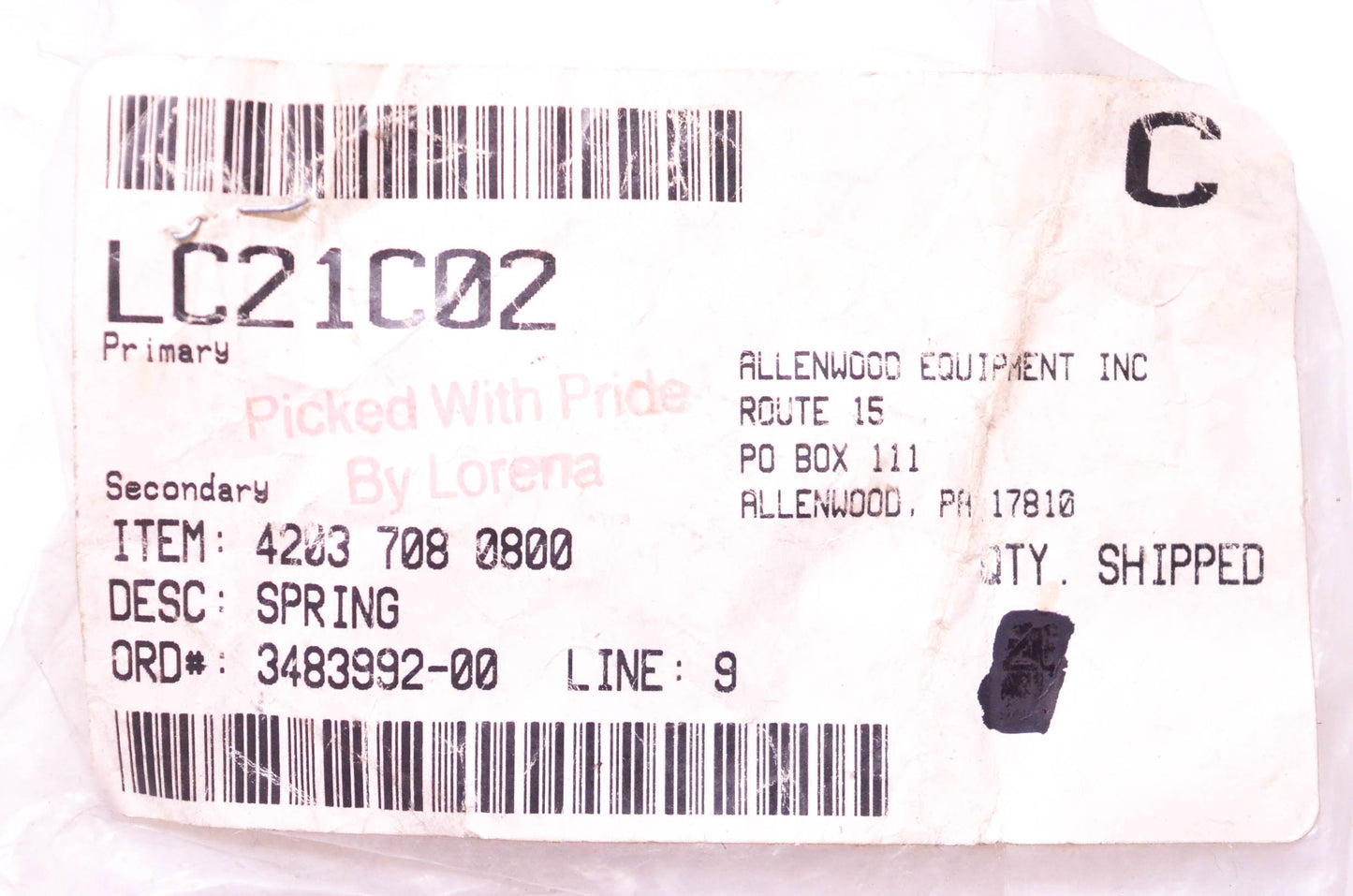 New OEM Stihl 42037080800 Buffer Spring NOS