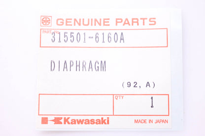 New OEM Kawasaki 315501-6160A Diaphragm NOS