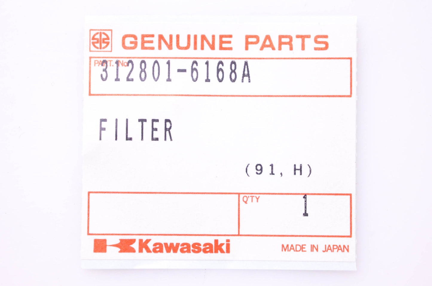 New OEM Kawasaki 312801-6168A Filter NOS