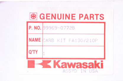 New OEM Kawasaki 99969-0772B Carburetor Gasket Kit NOS