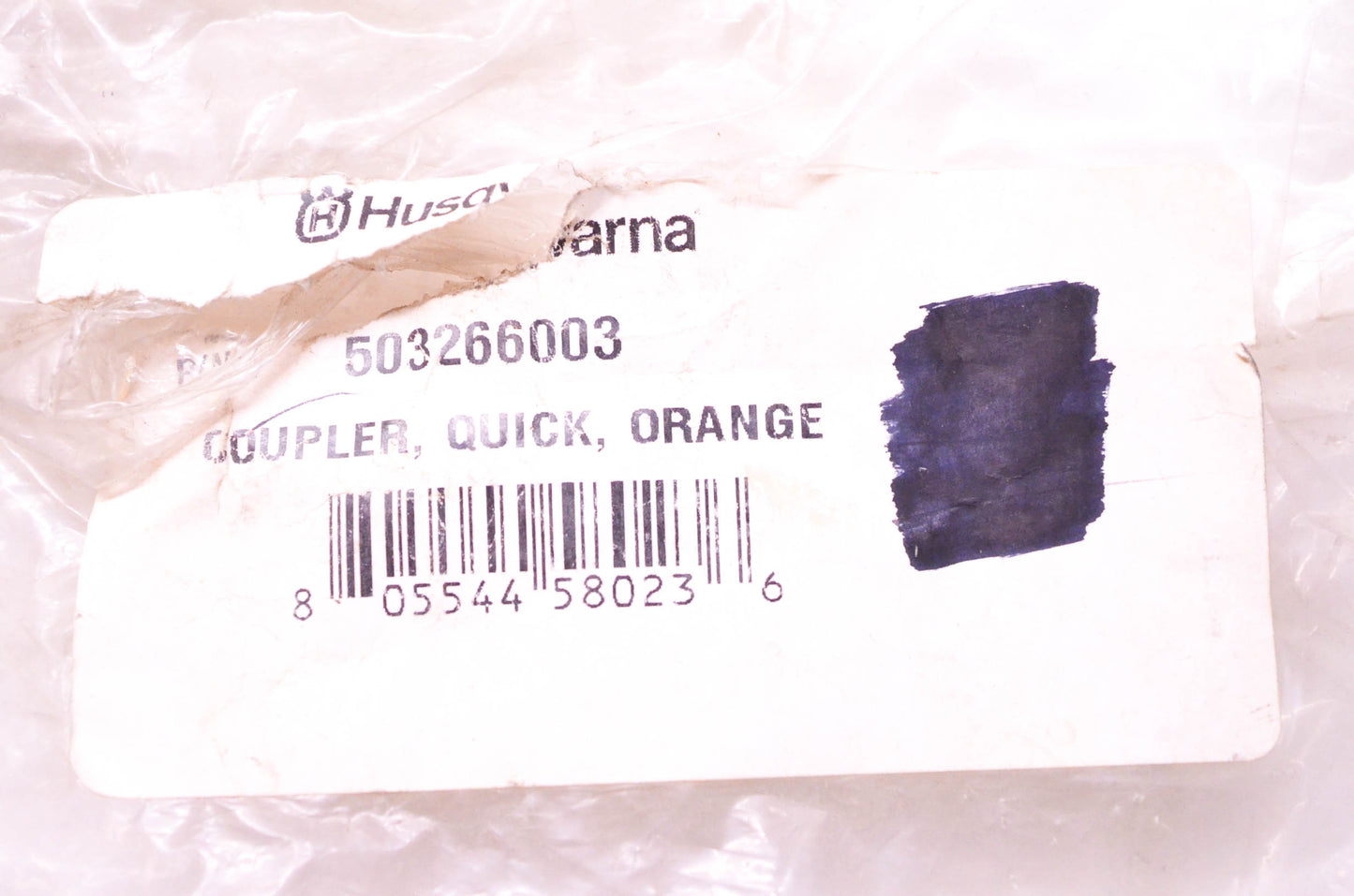 New OEM Husqvarna 503266003 Orange Quick Coupler NOS