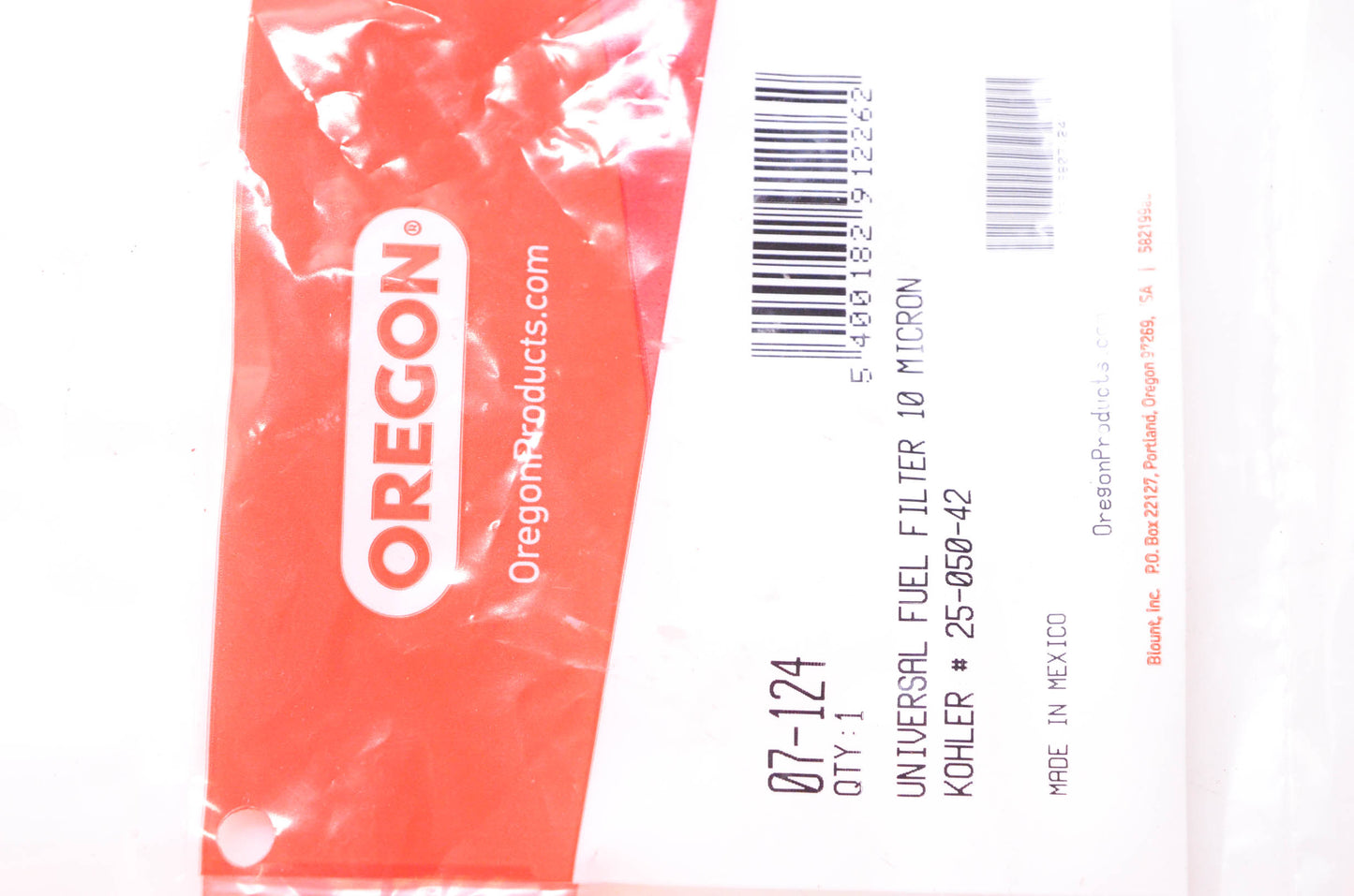 Oregon 07-124 Universal Fuel Filter 10 Micron 1/4" NOS