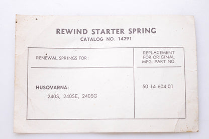Aftermarket 5014604-01 Rewind Starter Spring NOS