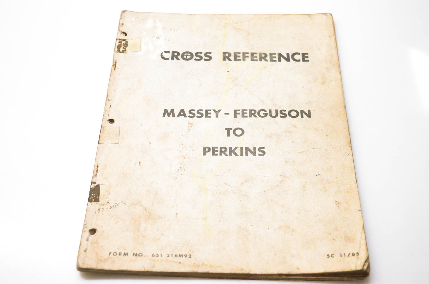 Massey Ferguson 651 316M92 Cross Reference Massey-Ferguson to Perkins