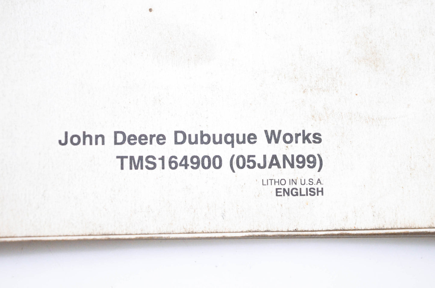 OEM John Deere TMS164900 310E Backhoe Loader Repair Section 00 General Information Technical Manual
