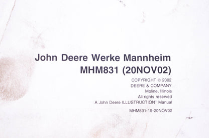 OEM John Deere MHM831 Installation Instructions Field Kits