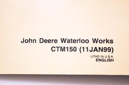 OEM John Deere CTM150 TeamMate III 1000 1200 & 1400 Series Inboard Planetary Axles Component Technical Manual