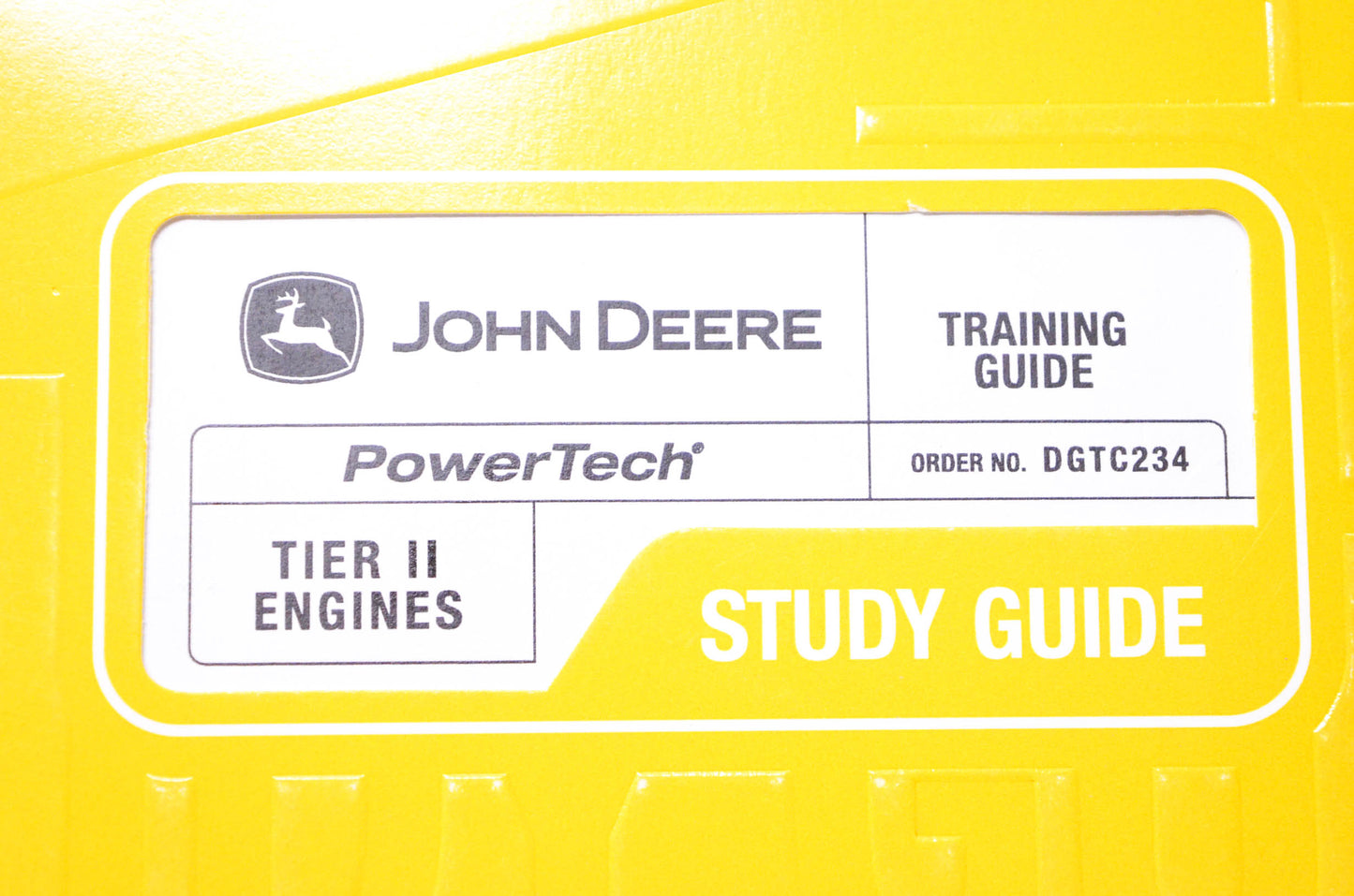 New OEM John Deere DGTC234 Training Guide PowerTech Tier II Engines NOS