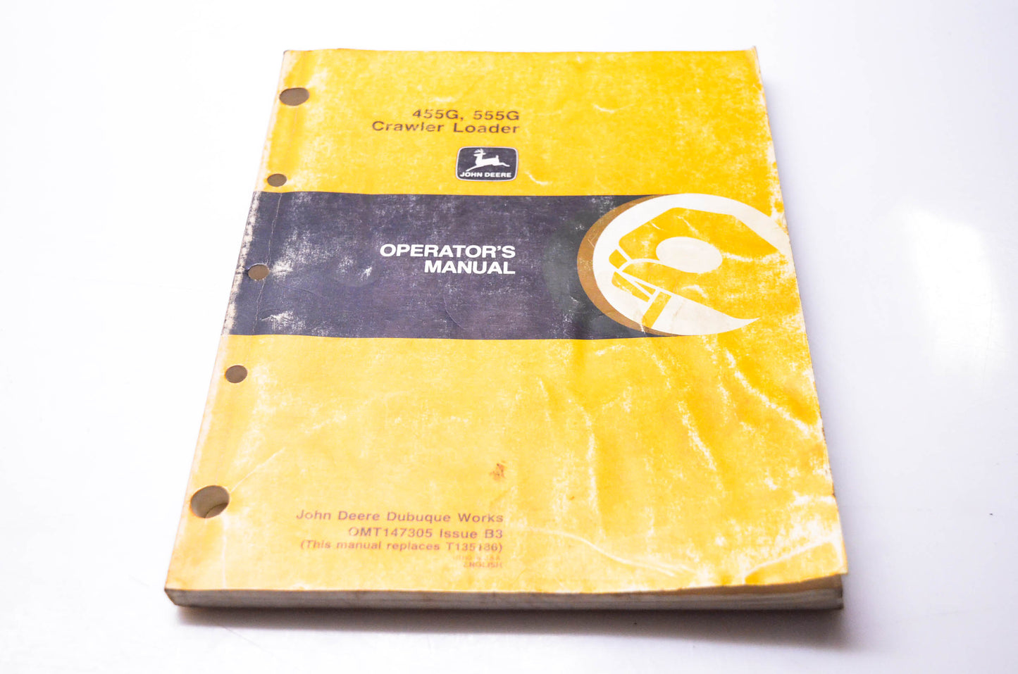 OEM John Deere OMT147305, T135186 455G 555G Crawler Loader Operator's Manual