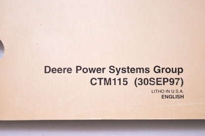 OEM John Deere CTM115 Operation & Diagnostics Component Technical Manual