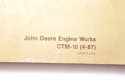 OEM John Deere CTM-10 8955 Engines Component Technical Manual