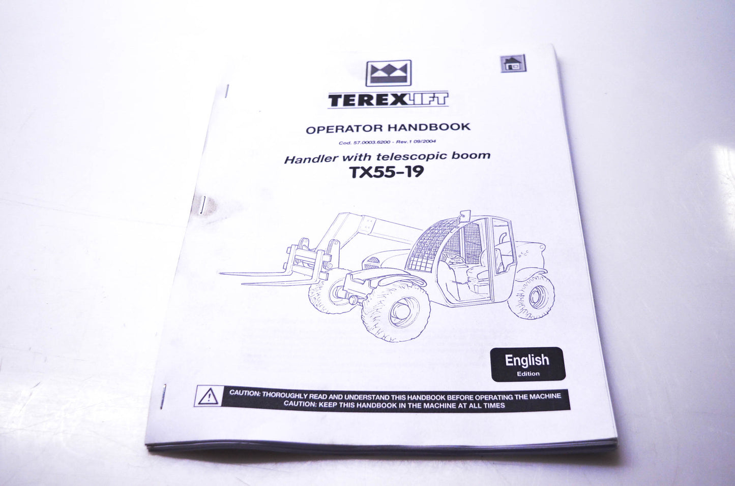 TerexLift 57.0003.6200 Operator Handbook Handle with Telescopic Boom TX55-19 NOS