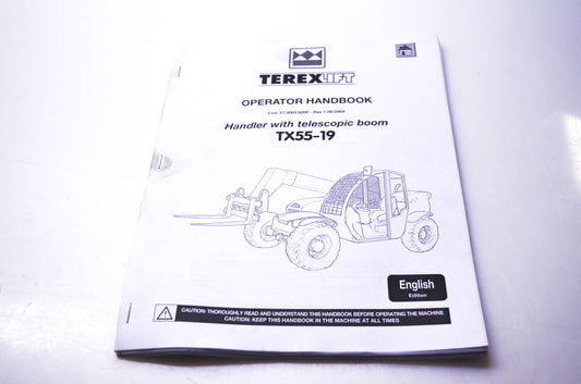 TerexLift 57.0003.6200 Operator Handbook Handle with Telescopic Boom TX55-19 NOS