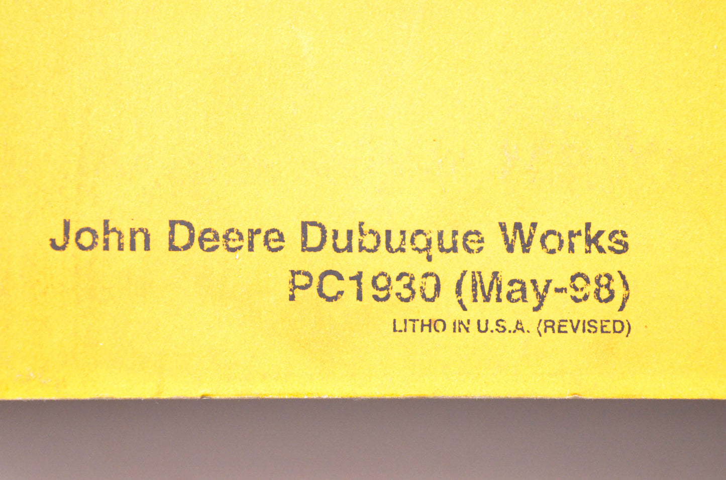 OEM John Deere PC1930 310A & 310B Backhoe Loaders Parts Catalog