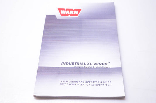 Warn 77276D0 Industrial XL Winch French Spanish German Italian Operator's Guide NOS