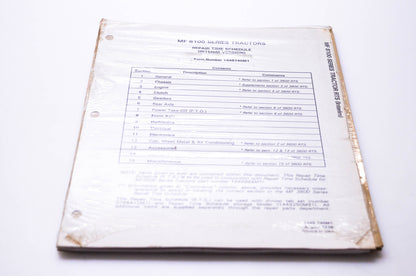 Massey Ferguson 1449 740M1 Repair Time Schedule NOS