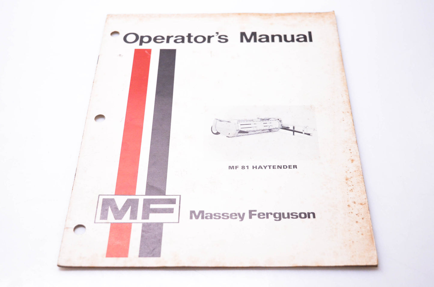 Massey Ferguson Operator's Manual Haytender NOS