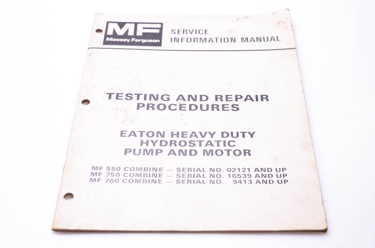 Massey Ferguson 1448 642 M1 Service Information Manual Testing & Repair Procedures NOS