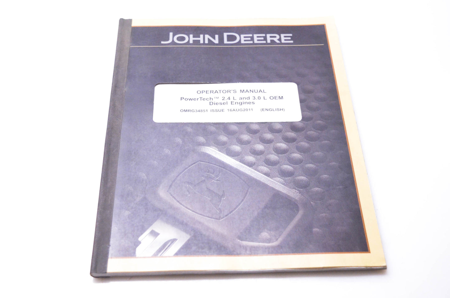 OEM John Deere OMRG34851 Operator's Manual PowerTech 2.4 L & 3.0 L OEM Diesel Engines