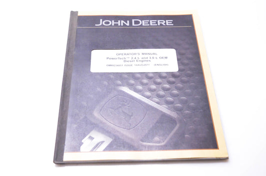 OEM John Deere OMRG34851 Operator's Manual PowerTech 2.4 L & 3.0 L OEM Diesel Engines