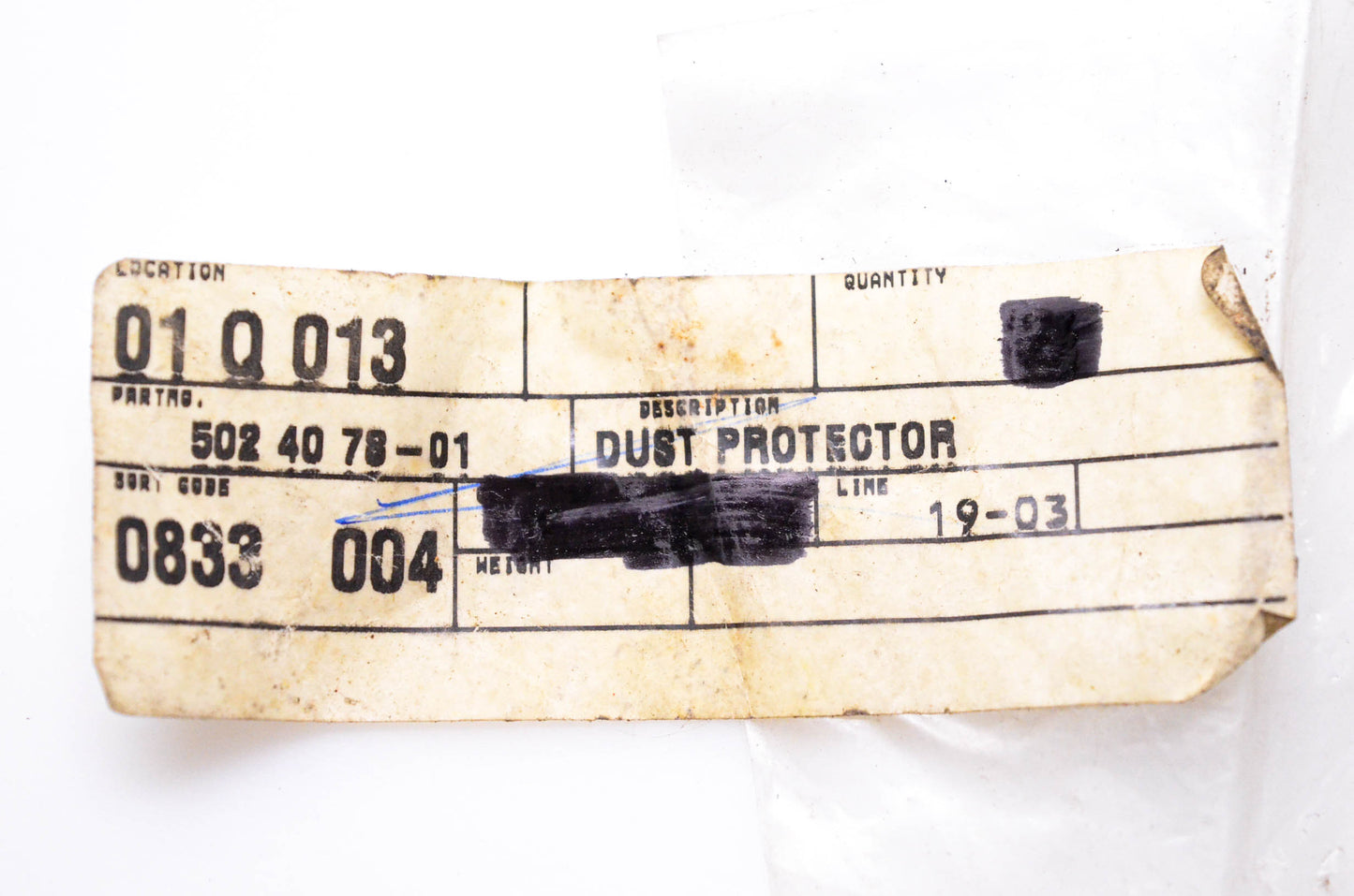 New OEM Husqvarna 502 40 78-01, 502407801 Dust Protector NOS