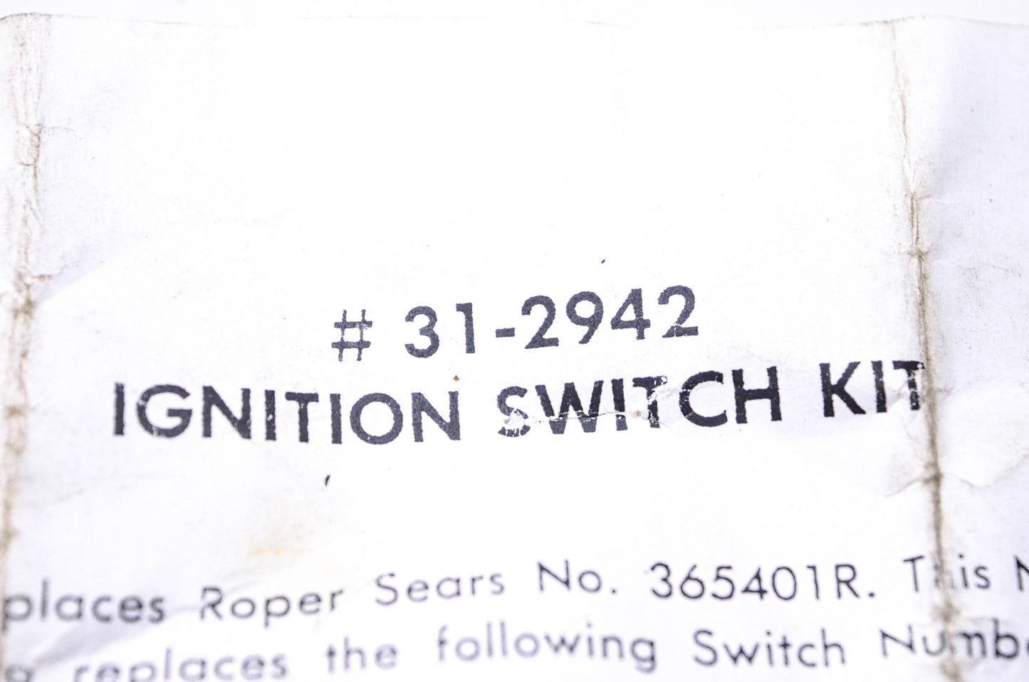 Rotary 31-2942 Ignition Switch Kit NOS