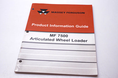 Massey Ferguson MAL01-101 Product Information Guide MF 7500 Articulated Wheel Loader