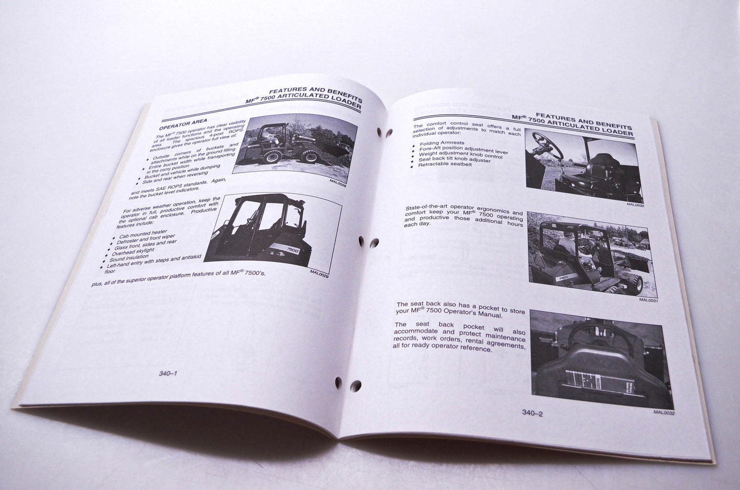Massey Ferguson MAL01-101 Product Information Guide MF 7500 Articulated Wheel Loader