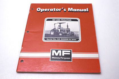 Massey Ferguson 1449 015 M1 Operator's Manual MF 230 Tractor