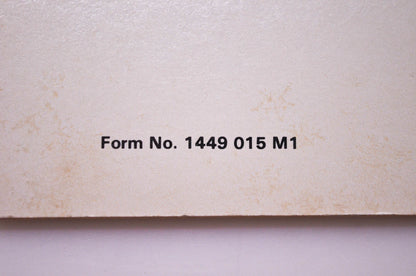 Massey Ferguson 1449 015 M1 Operator's Manual MF 230 Tractor