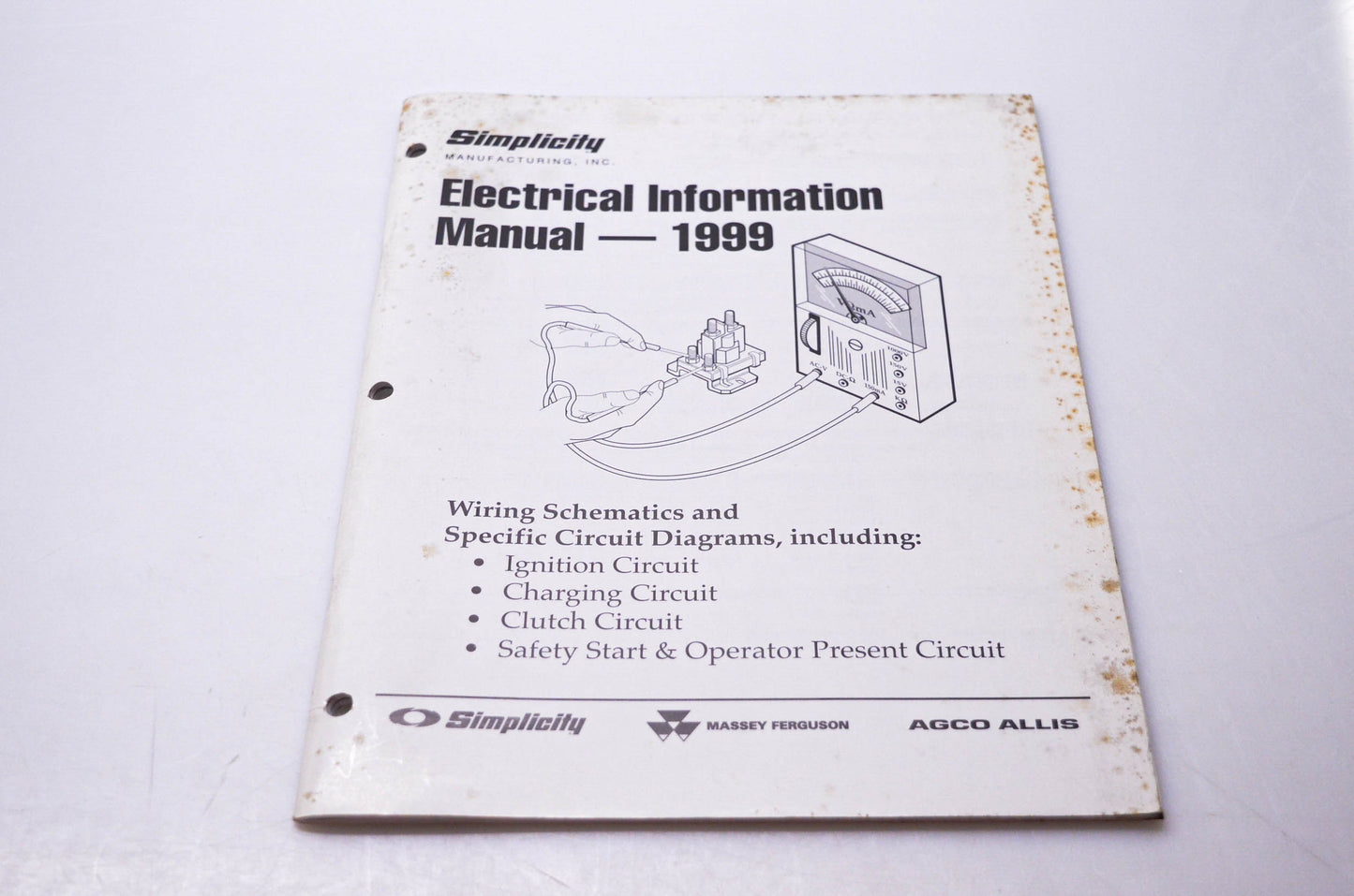 Simplicity Manufacturing 990033 Electrical Information Manual 1999