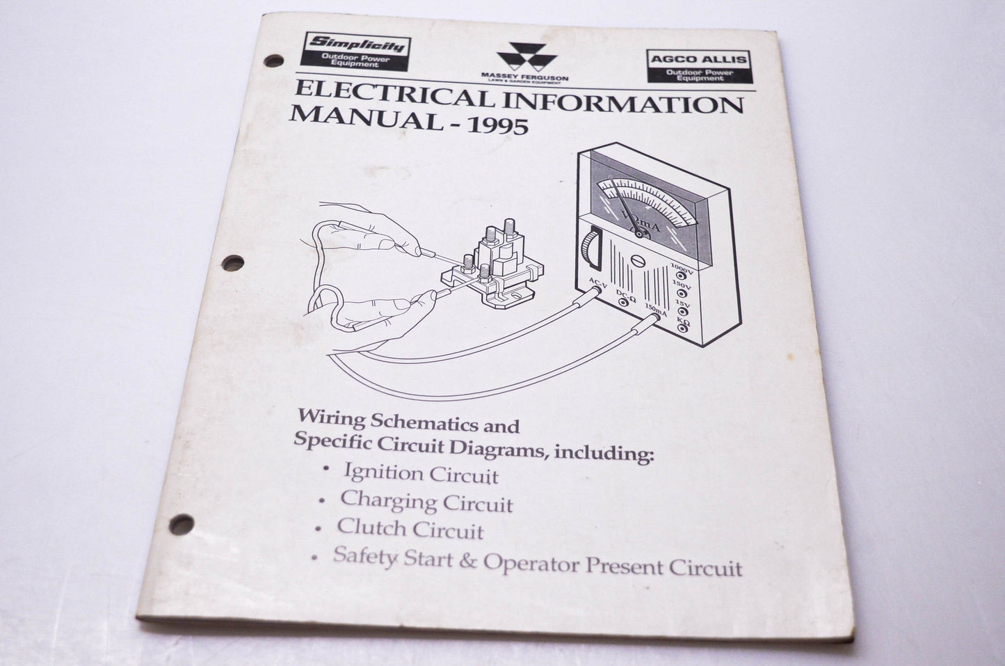 Simplicity Manufacturing 950033 Electrical Information Manual 1995