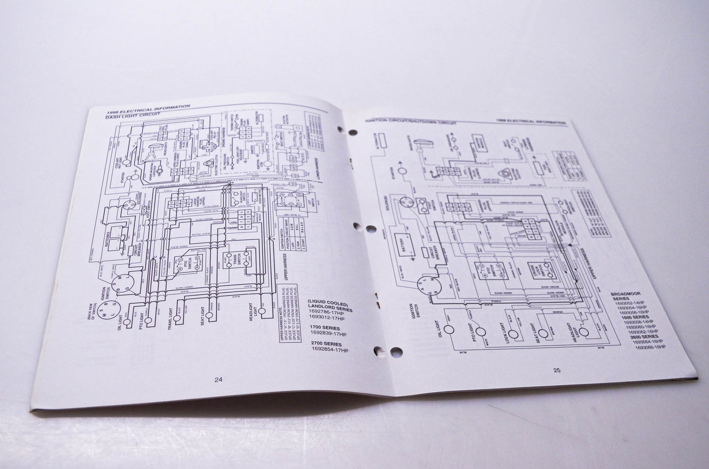 Simplicity Manufacturing 980067 Electrical Information Manual 1998