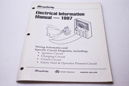 Simplicity Manufacturing 970064 Electrical Information Manual 1997