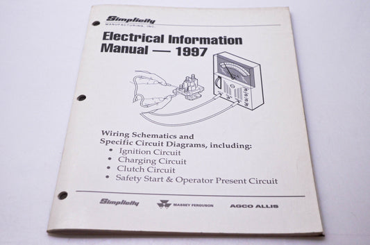 Simplicity Manufacturing 970064 Electrical Information Manual 1997