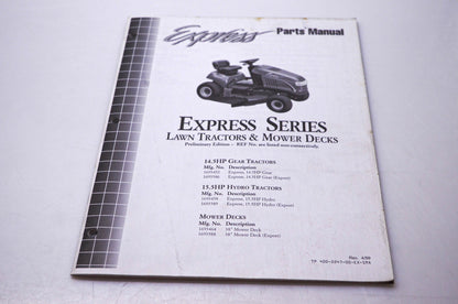 Simplicity Manufacturing 400-2247-00-EX-SMA Express Parts Manual Express Series Lawn Tractors & Mower Decks
