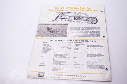 Oliver A-500, 25M-2-63 Oliver No. 107 Side Delivery Rake Brochure
