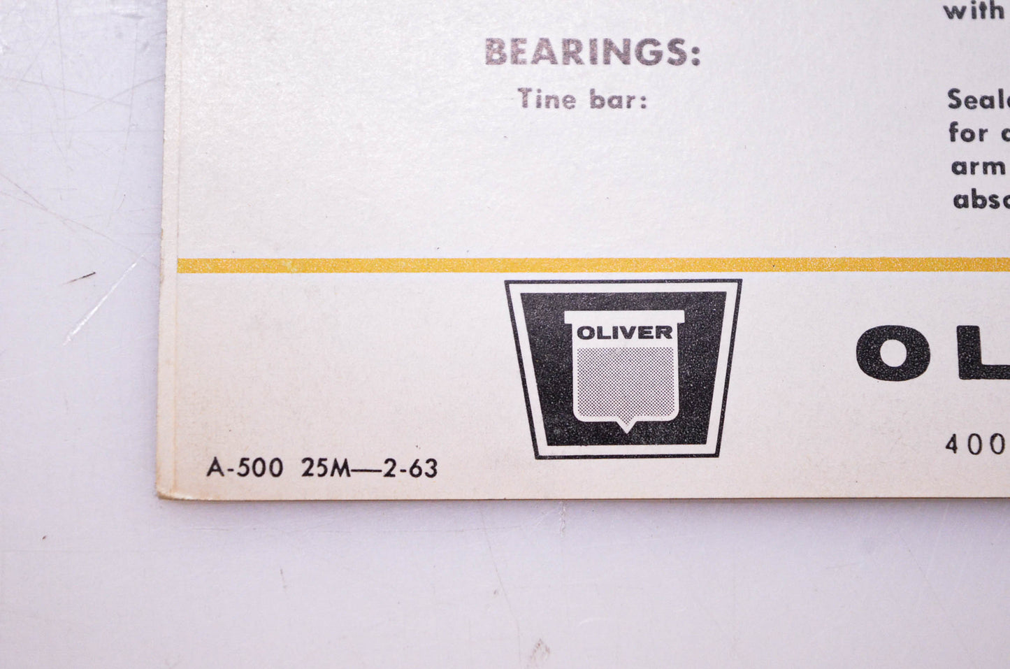 Oliver A-500, 25M-2-63 Oliver No. 107 Side Delivery Rake Brochure