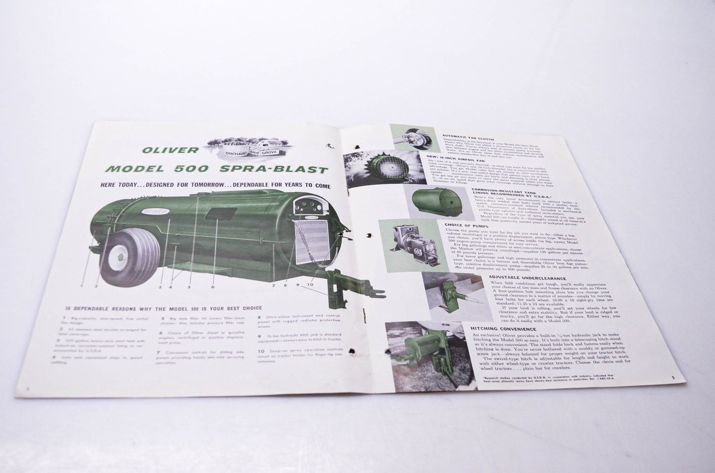 Oliver A-1818, 20M-1-58 Oliver Orchard & Grove Spra-Blast Model 500 Brochure