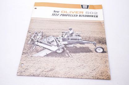 Oliver A-701 New Oliver 502 Self-Propelled Windrower Brochure