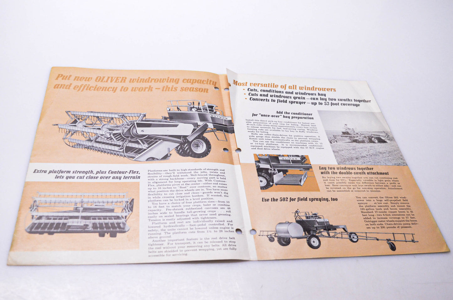 Oliver A-701 New Oliver 502 Self-Propelled Windrower Brochure