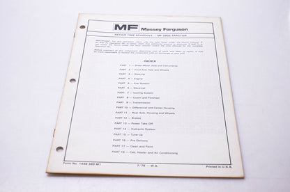 Massey Ferguson 1448 389 M1 Repair Time Schedule MF 2800 Tractor