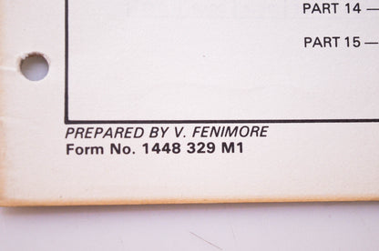 Massey Ferguson 1448 329 M1 Repair Time Schedule MF 1505 & MF 1805 Tractors