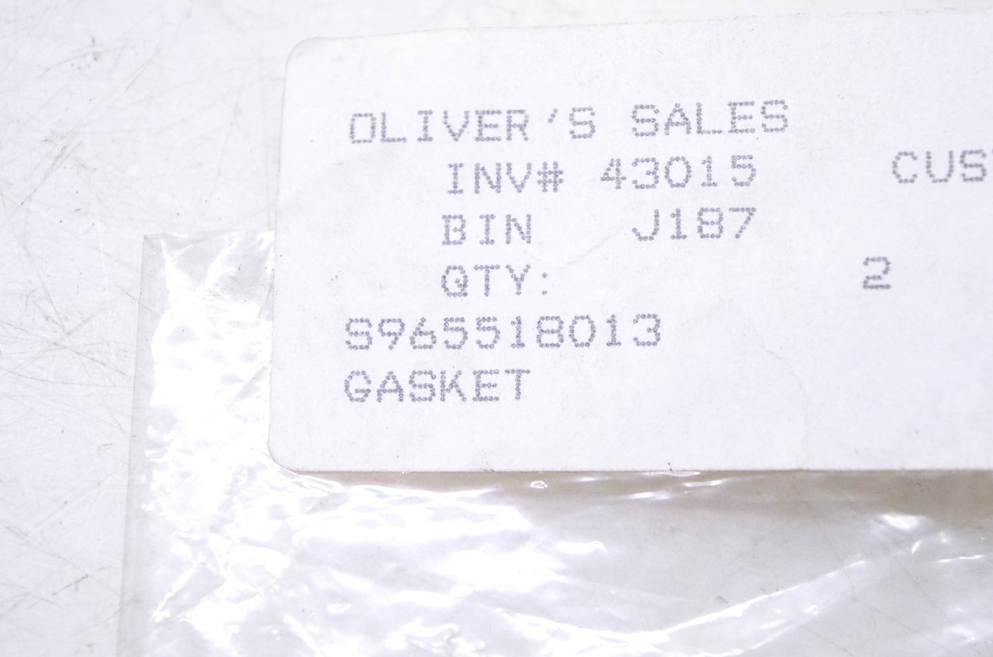 Dolmar 965518013 Gasket NOS