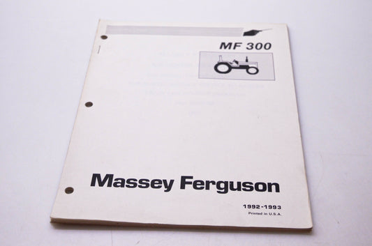 Massey Ferguson MF 300 Massey Ferguson 300 Series Tractors Technical Training Manual