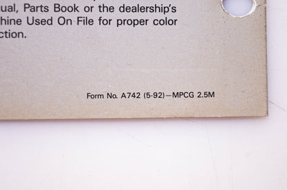 Massey Ferguson A742 (5-92), MPCG 2.5M High Performance Enamels Paint Chart