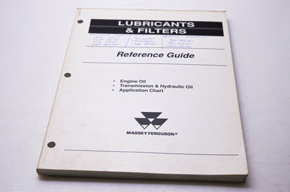 Massey Ferguson 3768383M1 Lubricants & Filters Reference Guide