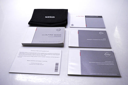 Nissan OM18EA 0L33U0, WB18EA NALLU3, QR18EA 0L33U0 2018 Altima Sedan Owner's Manual & Warranty Kit