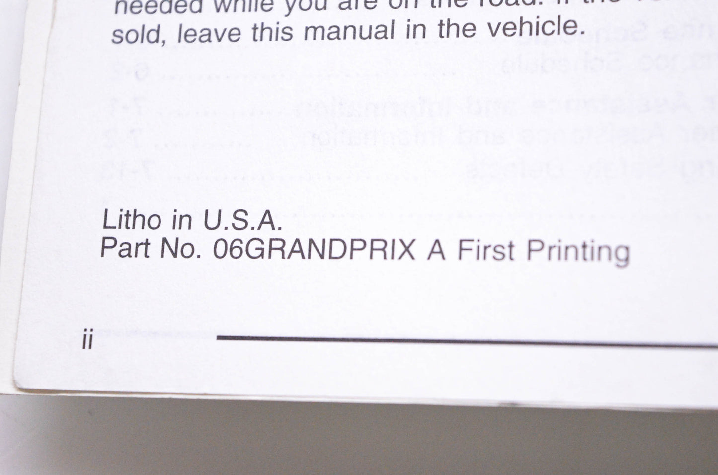 Pontiac 06GRANDPRIX 2006 Pontiac Grand Prix Owner Manual