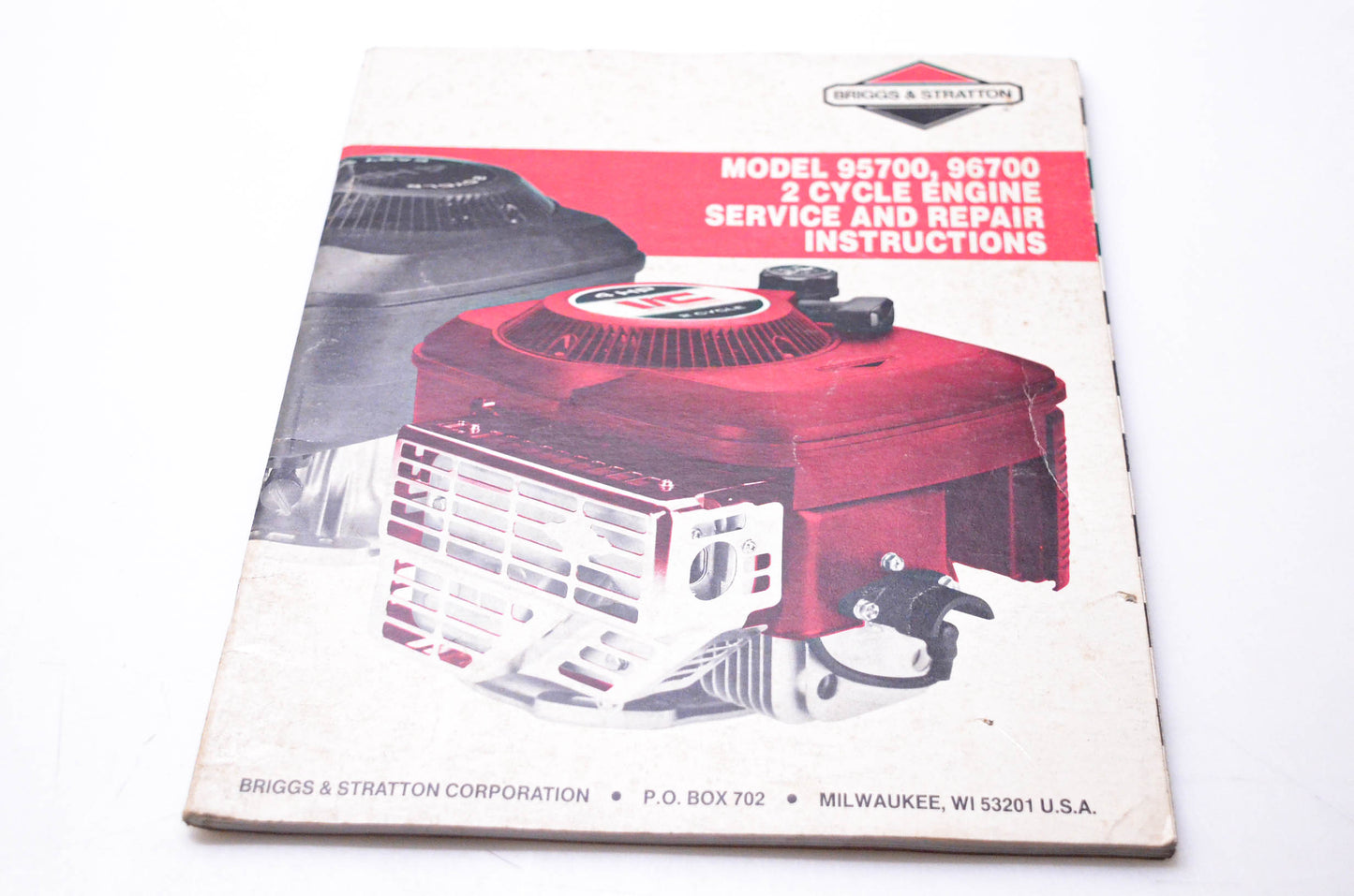 OEM Briggs & Stratton 800100 Model 95700 96700 2 Cycle Engine Service & Repair Instructions